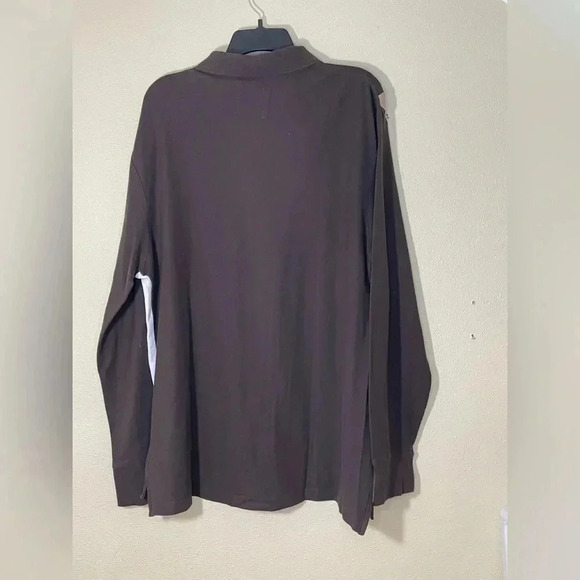 Old Navy Polo Shirt Mens Size XL Argyle Diamond Brown Beige White Y2K - Picture 2 of 10